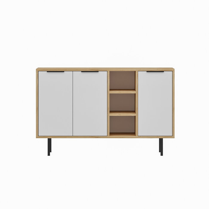 Hanah Home Viyana Consola Roble Zafiro y Blanco